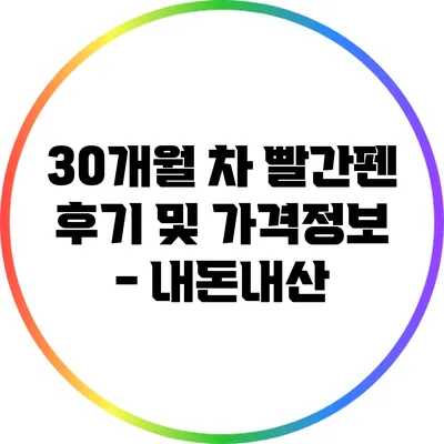 30개월 차 빨간펜 후기 및 가격정보 - 내돈내산