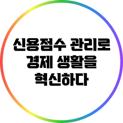 신용점수 관리로 경제 생활을 혁신하다