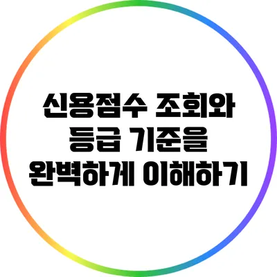 신용점수 조회와 등급 기준을 완벽하게 이해하기