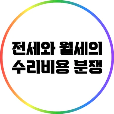 전세와 월세의 수리비용 분쟁
