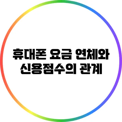휴대폰 요금 연체와 신용점수의 관계