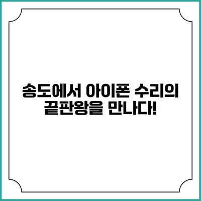 송도에서 아이폰 수리의 끝판왕을 만나다!