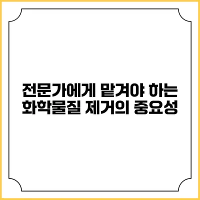 전문가에게 맡겨야 하는 화학물질 제거의 중요성