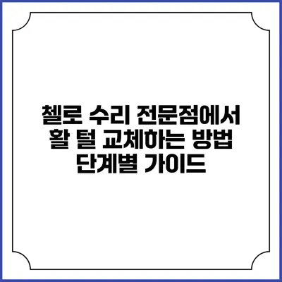 첼로 수리 전문점에서 활 털 교체하는 방법: 단계별 가이드