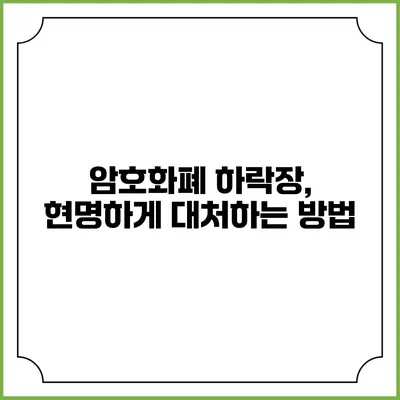 암호화폐 하락장, 현명하게 대처하는 방법